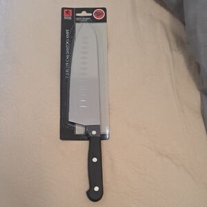 Black and Silver Santoku Knife